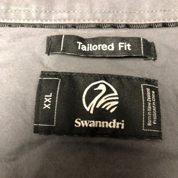 Swanndri Plaid Flannel Shirt Mens Size XXL Cotton Green Long Sleeve Tailored Fit - Picture 5 of 7